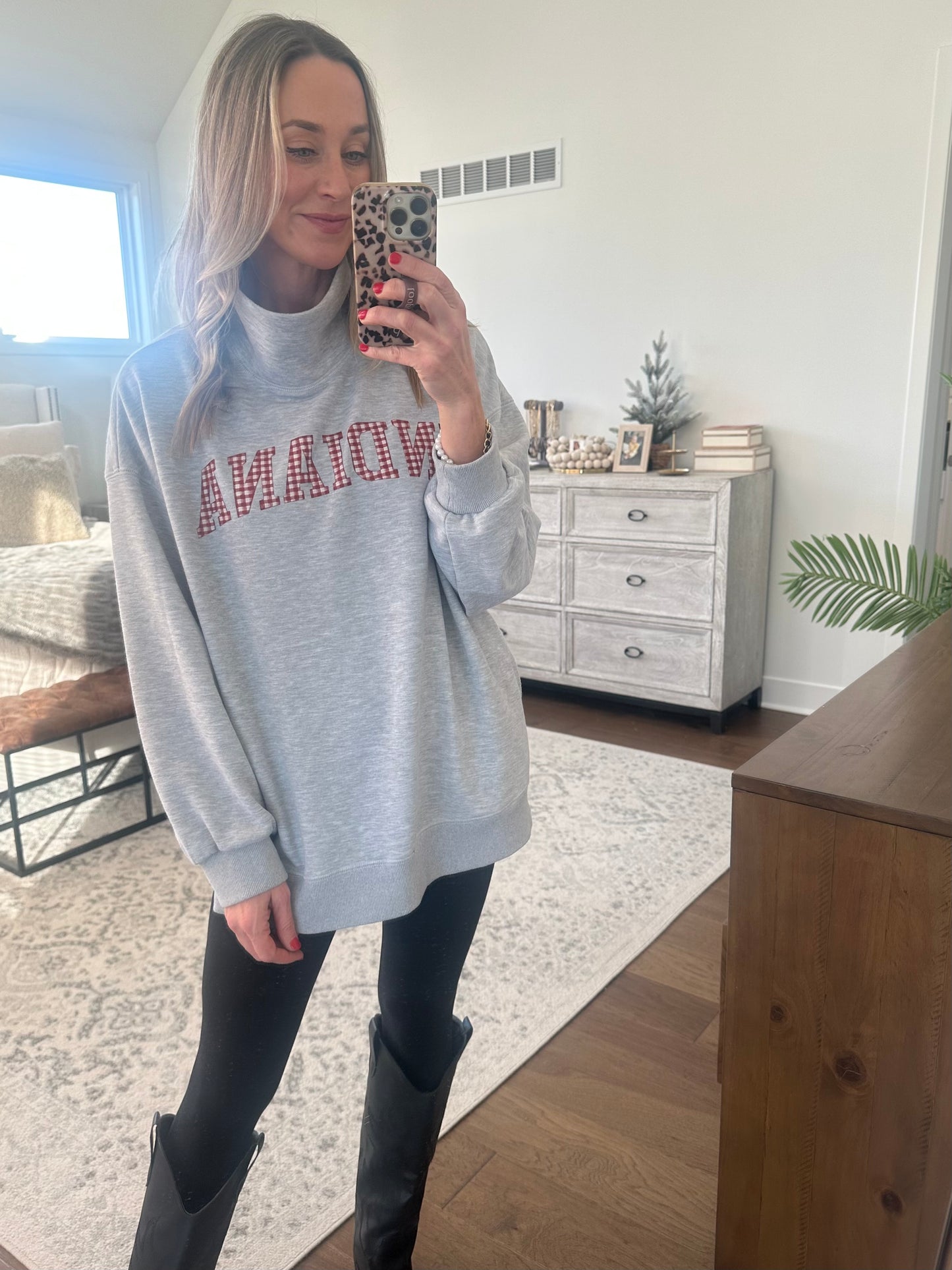 Indiana Mock Neck Sweatshirt