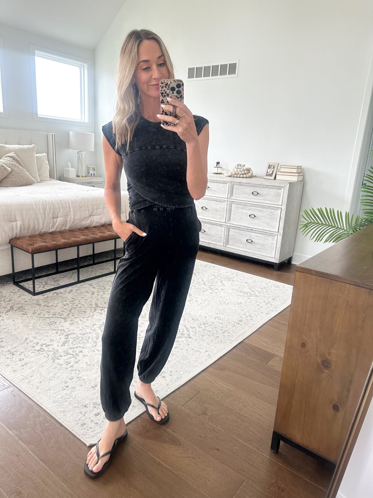 Short Sleeve Set- Black