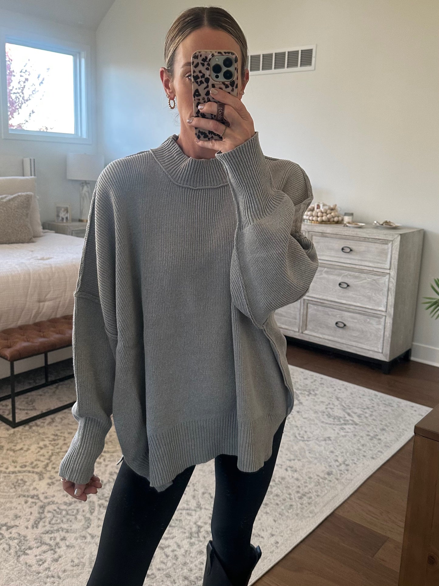Oversized Sweater- Grey