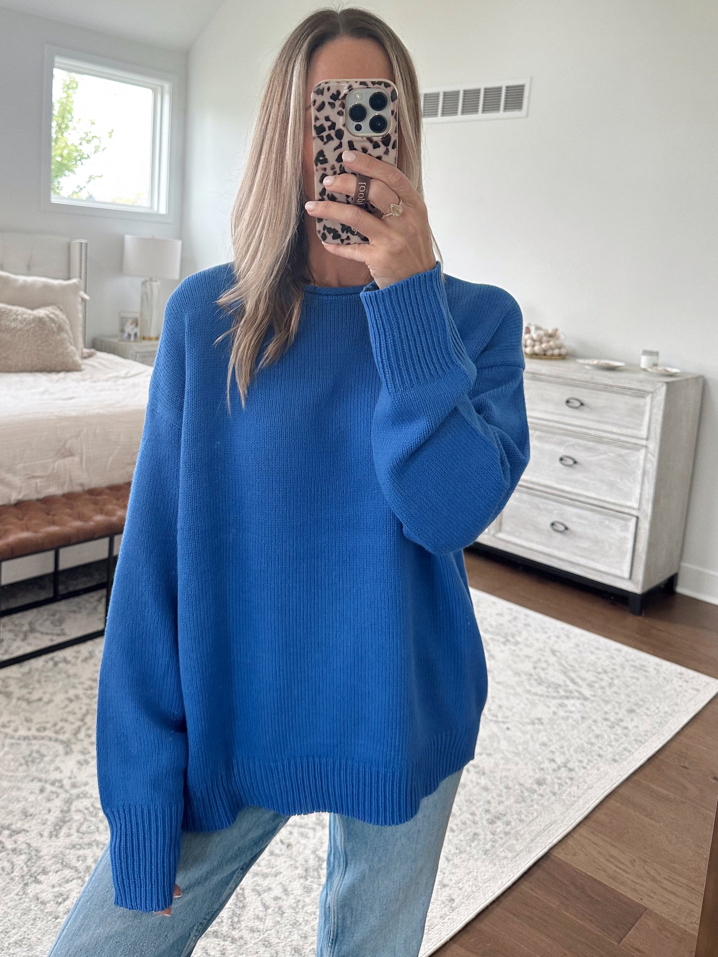 Slouchy Cobalt Sweater