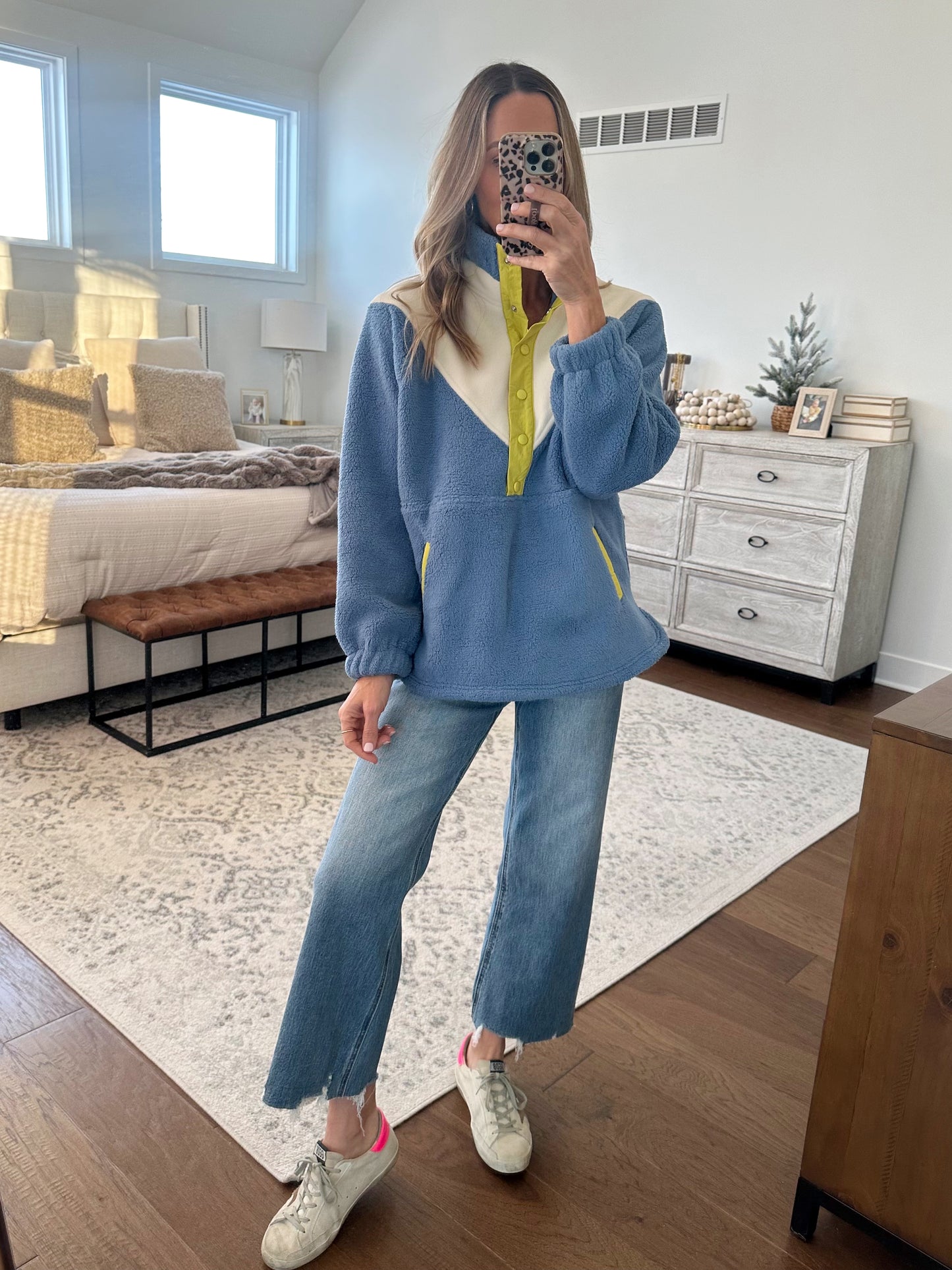 Two Tone Fleece- Blue