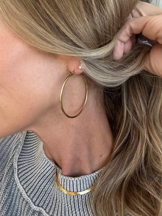Large Gold Hoop Earrings