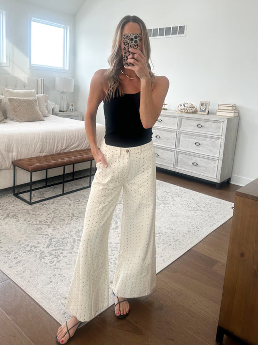 Mini Dot Printed Jeans