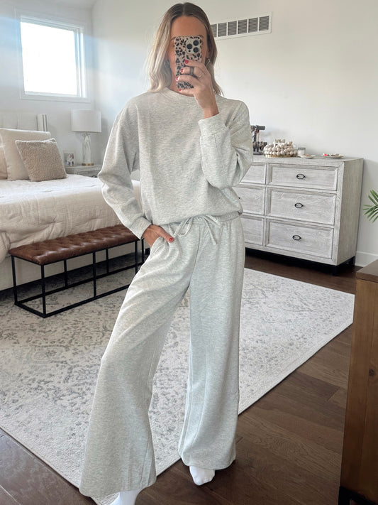 Crewneck Set- Heather Grey