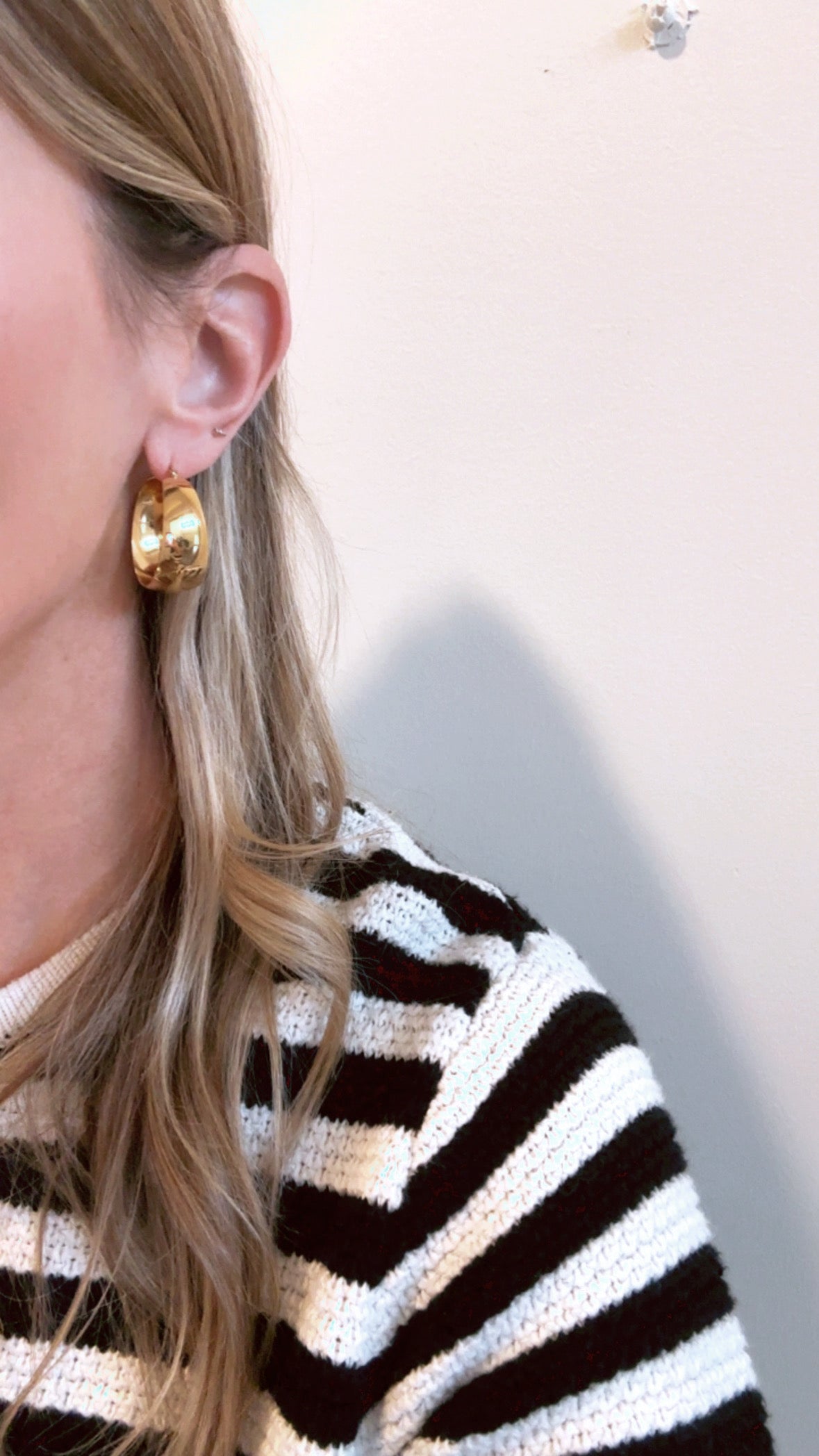 Gold Thick Hoops