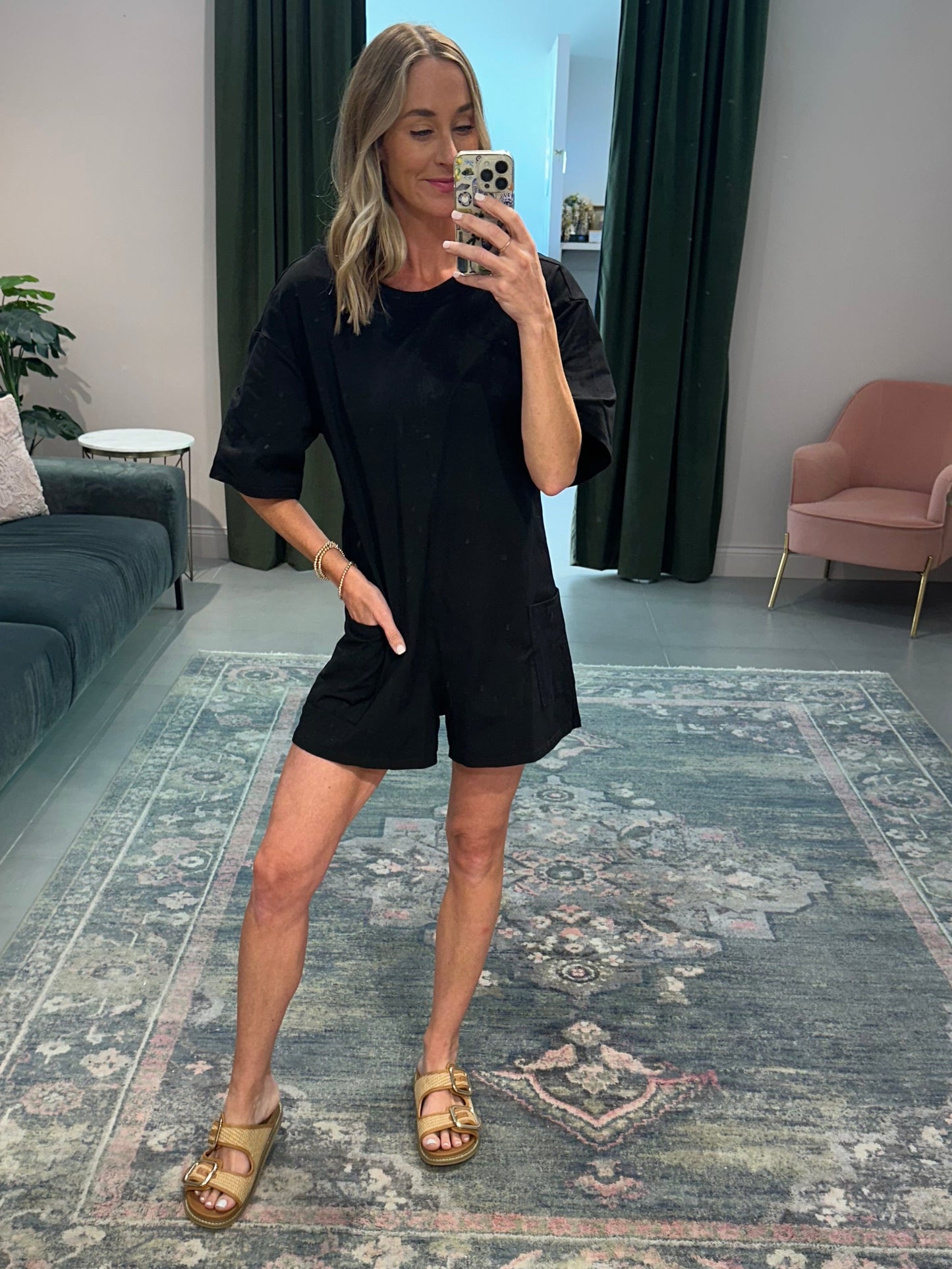 Black Reversible Romper