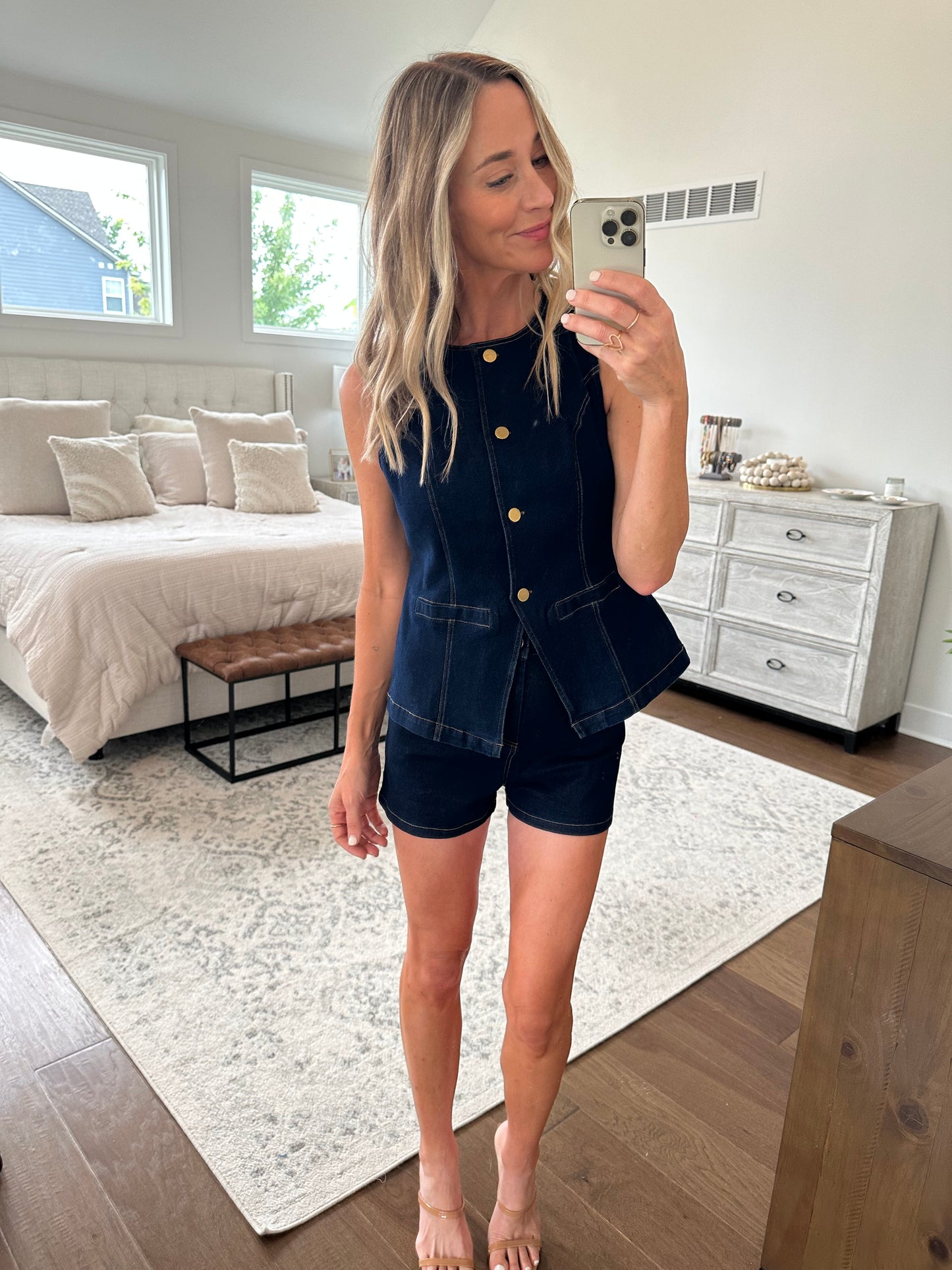 Dark Denim Shorts