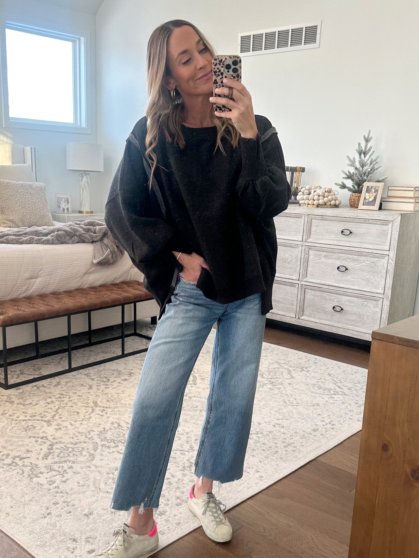 Oversized Sweatshirt- Charcoal