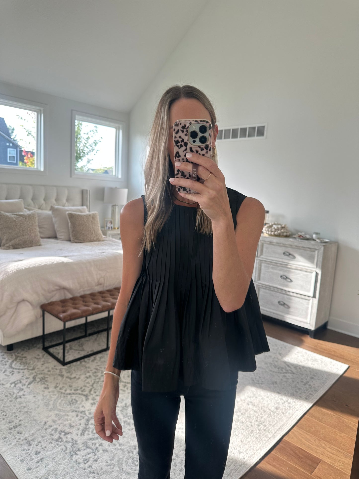 Black Pleated Tank