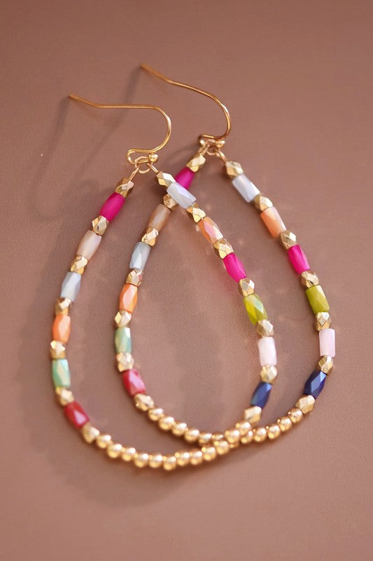 Beaded Hoop Earrings