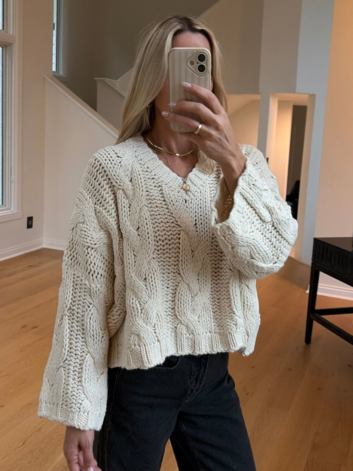 Loose Knit Sweater- Ivory