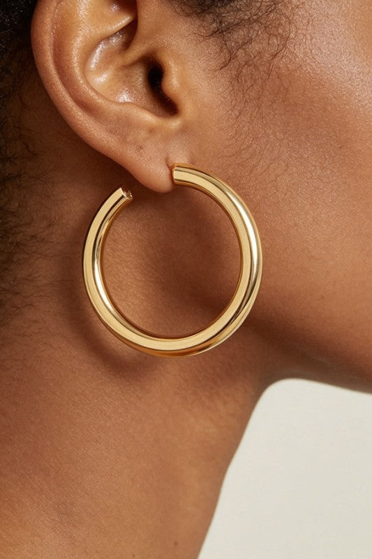 Thick Hoops- Gold