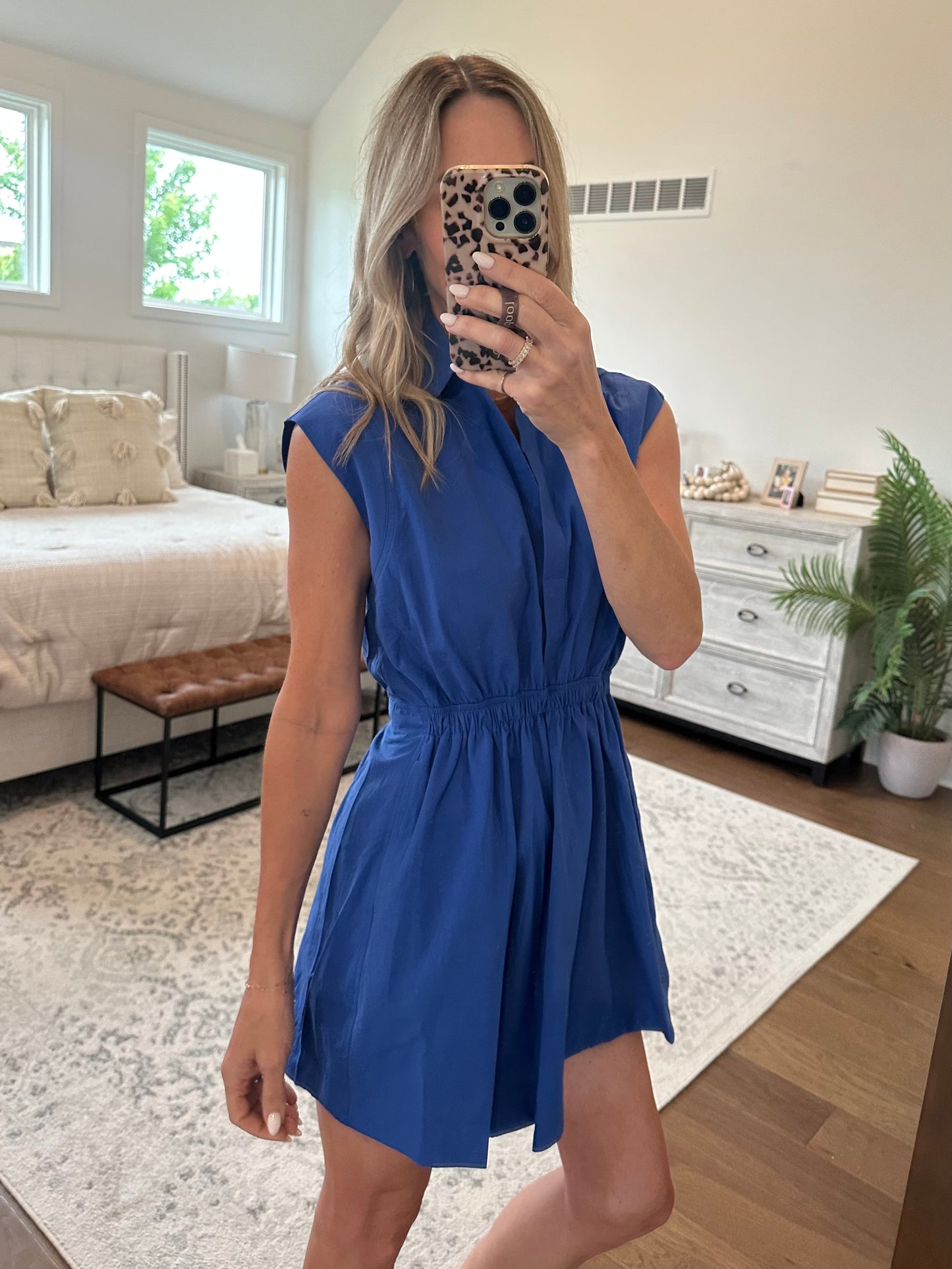 Royal Blue Fit and Flare Dress