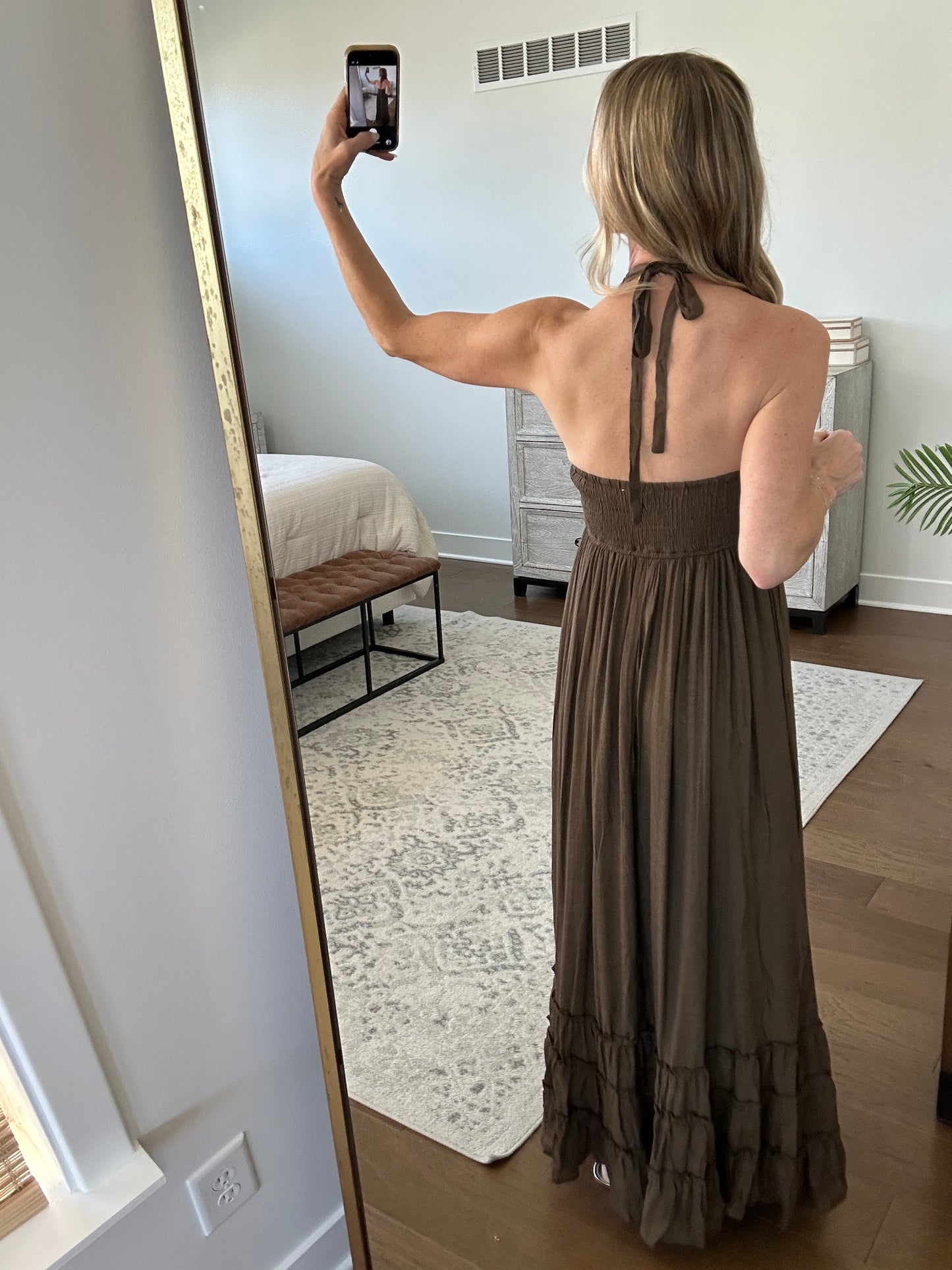 Chocolate Halter Maxi