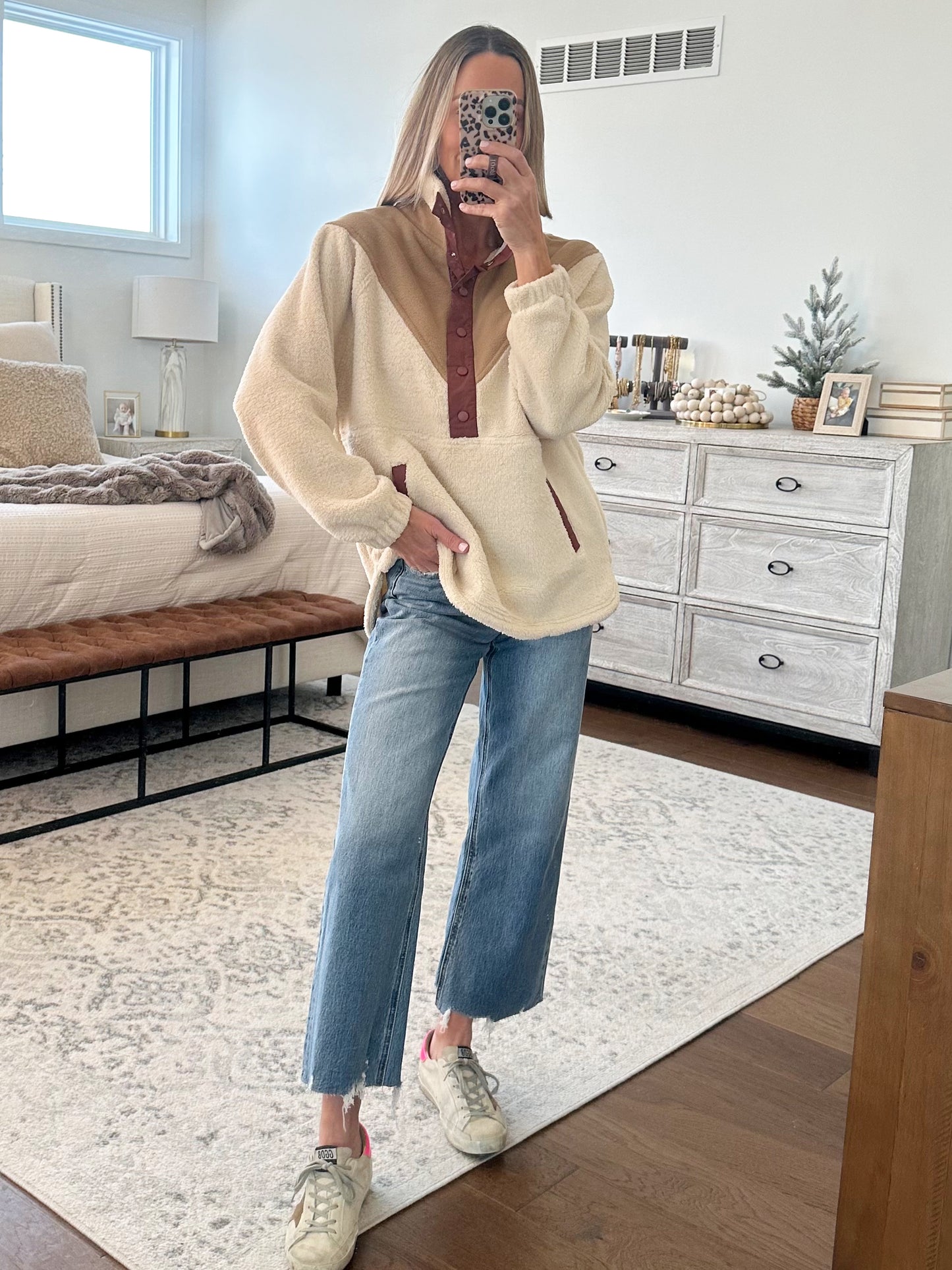 Two Tone Fleece- Taupe