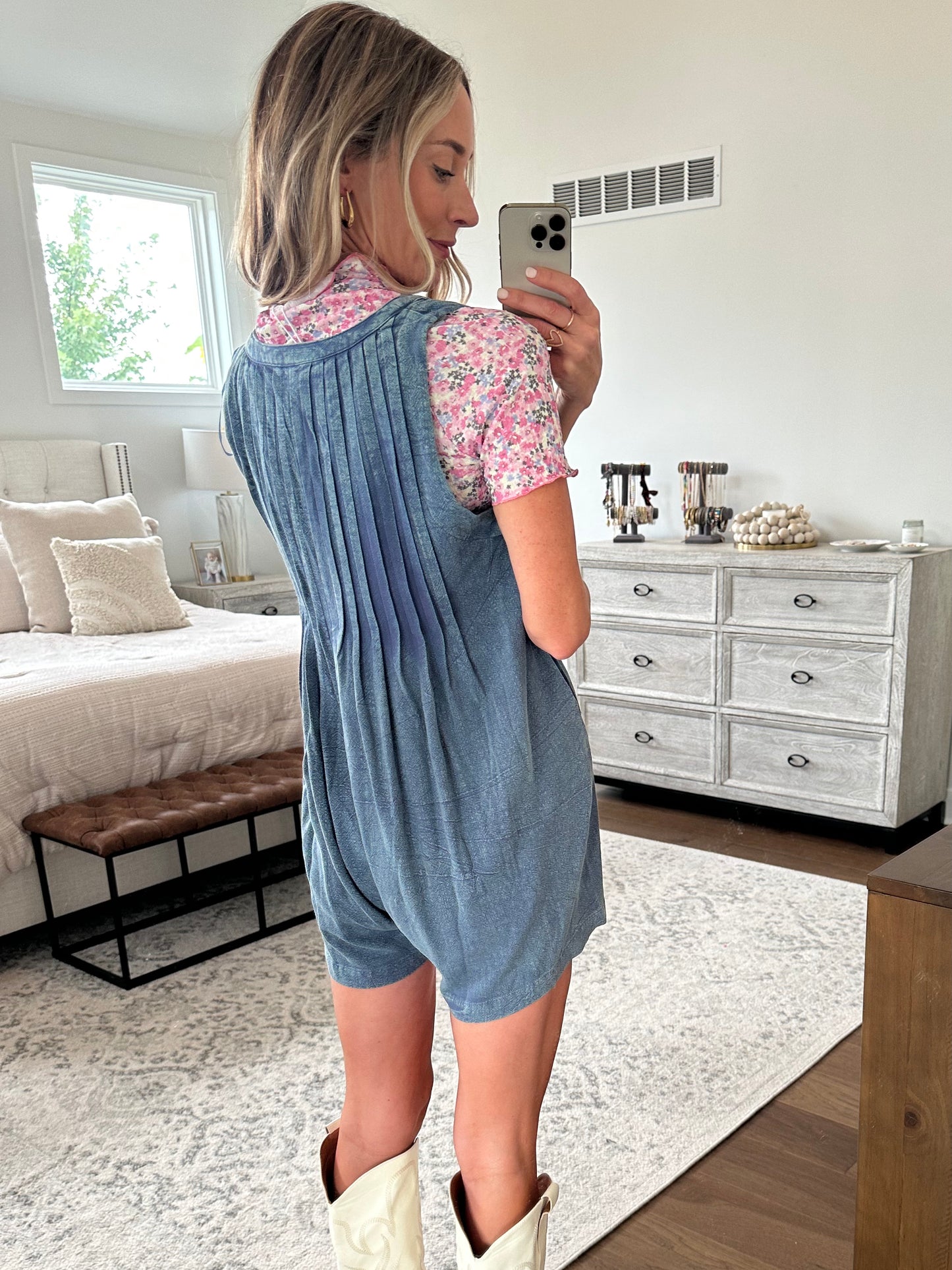 Soft Pleated Romper