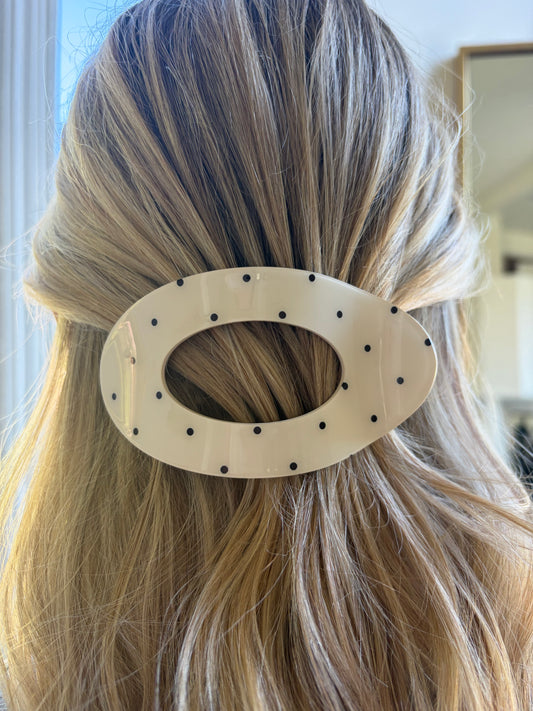 Oval Claw Clip- Ivory