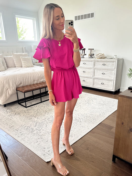 Fuschia Romper