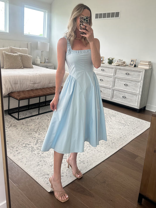Blue Drop Waist Dress
