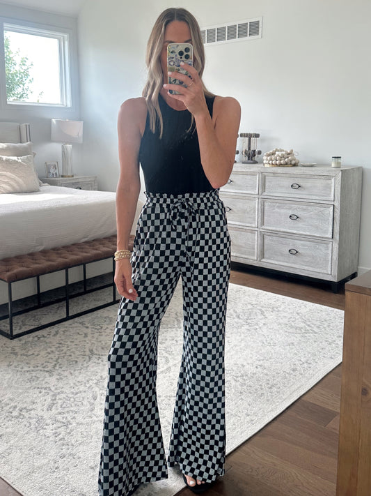 Checkered Palazzo Pant