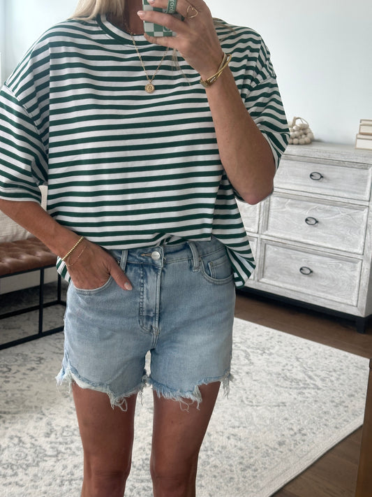 Light Wash Cut Offs
