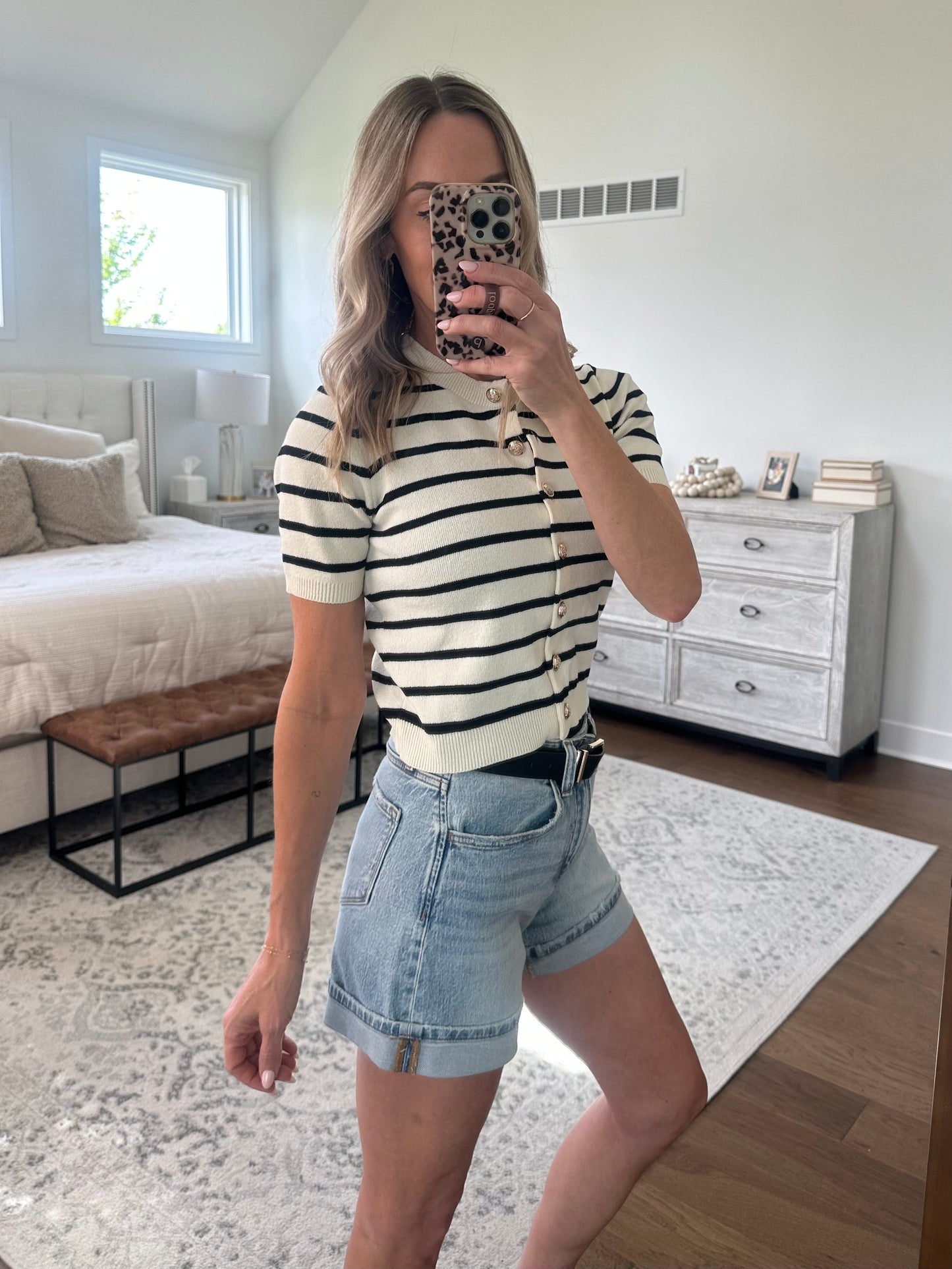Striped Knit Cardigan