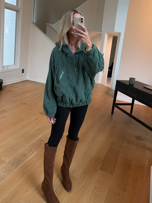 Fleece Pullover- Pine