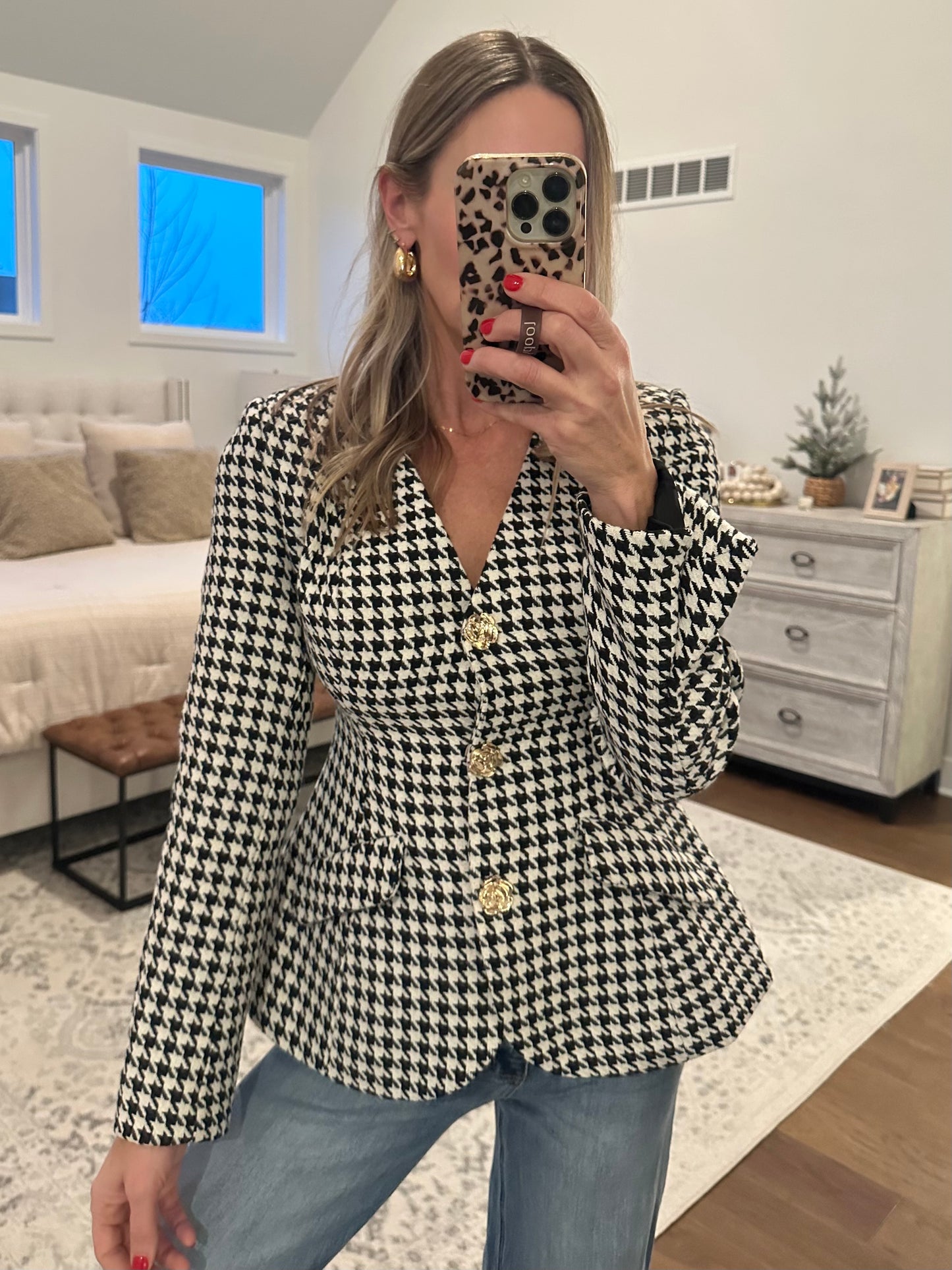 Houndstooth Blazer
