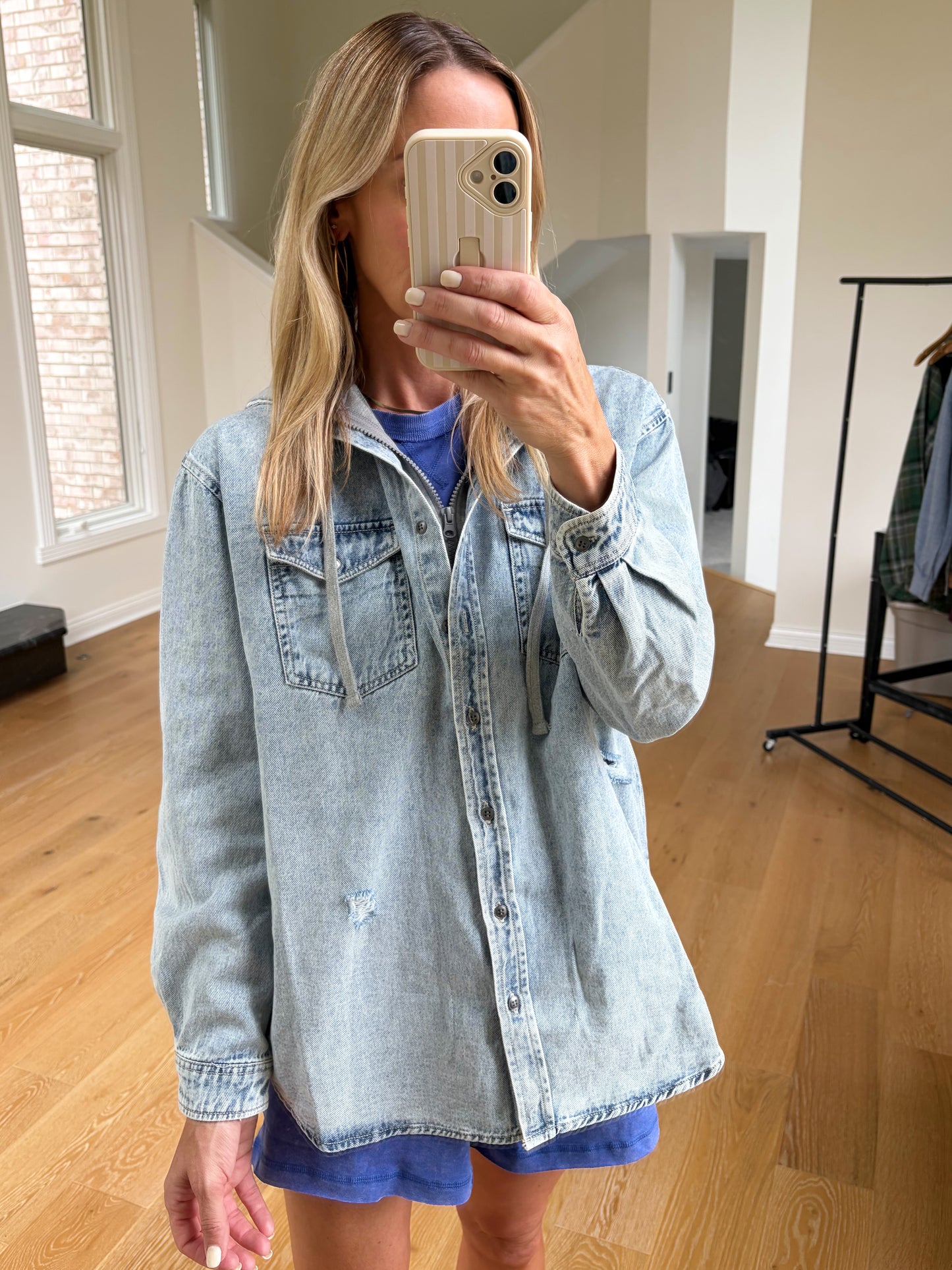 Denim Jacket w/ Hoodie