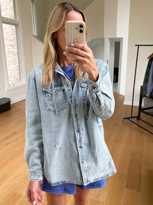 Denim Jacket w/ Hoodie