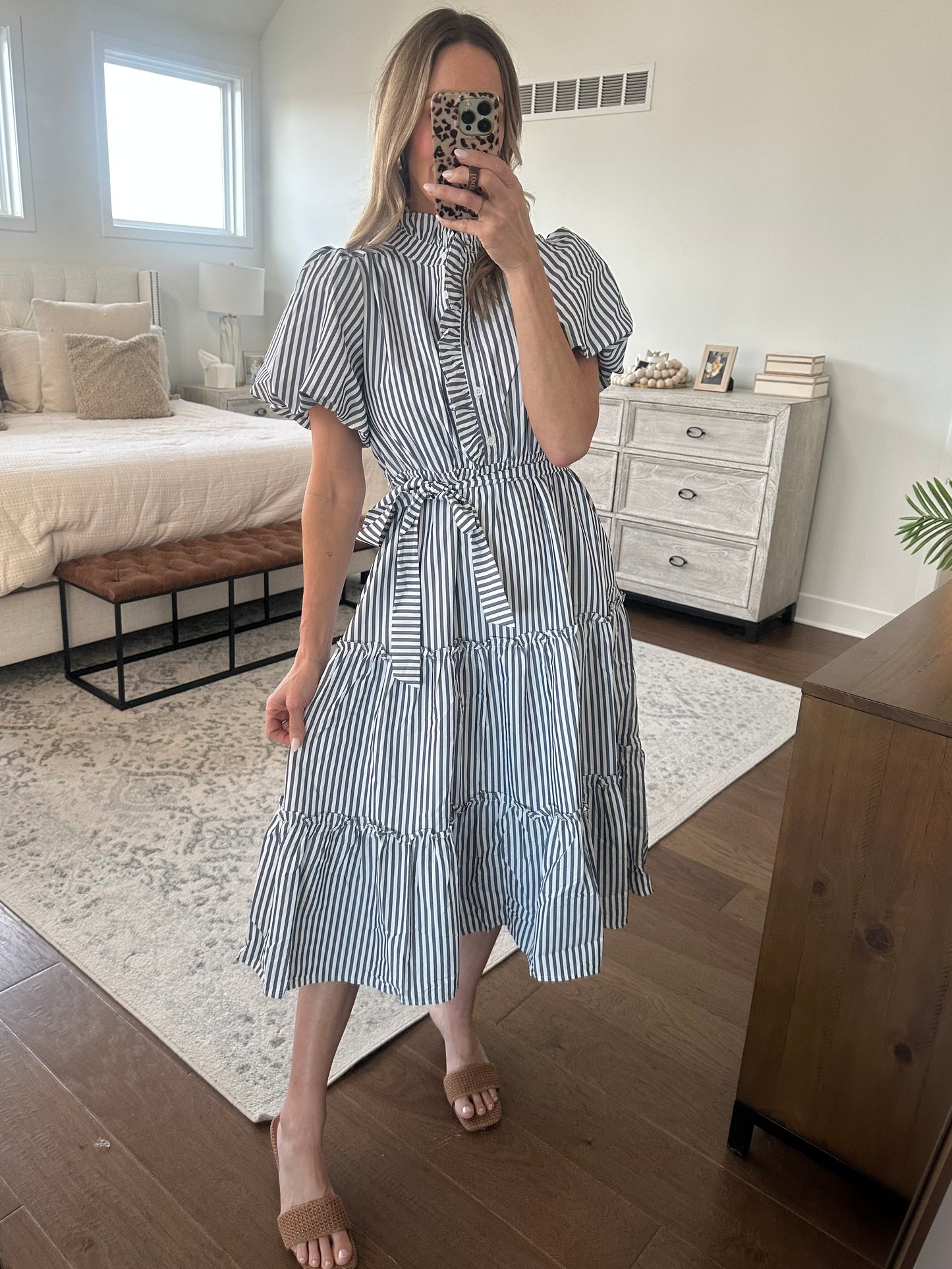 Navy Stripe Maxi Dress