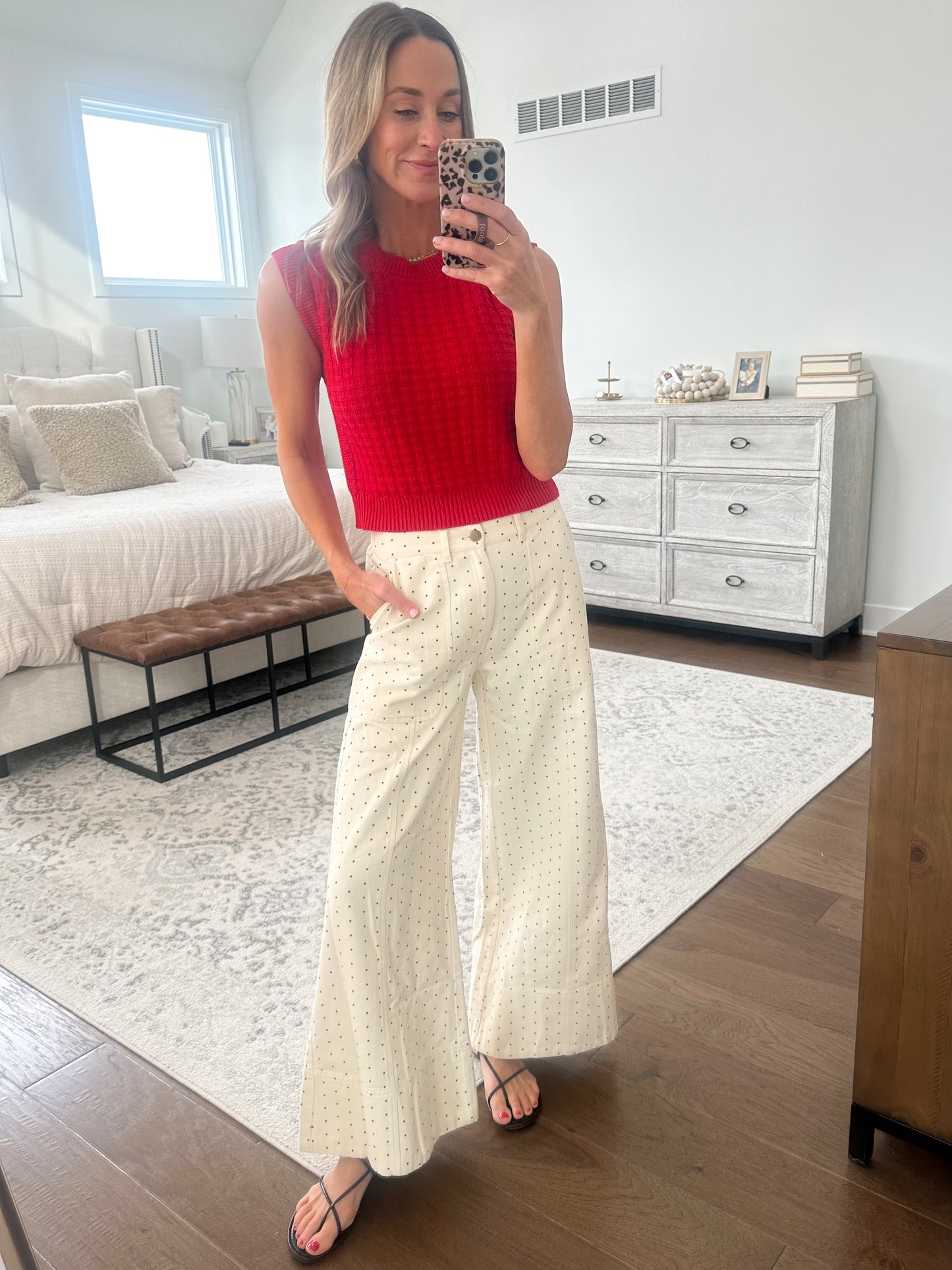 Mini Dot Printed Jeans