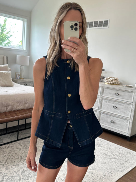 Dark Denim Vest