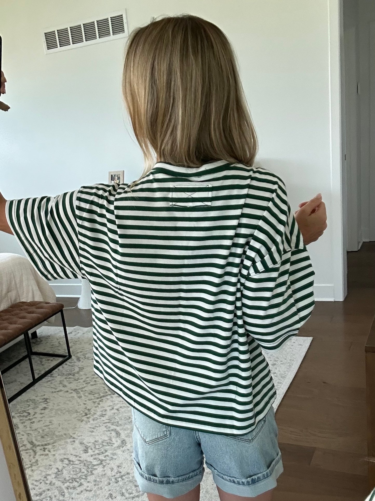 Oversized Boyfriend Tee- Green