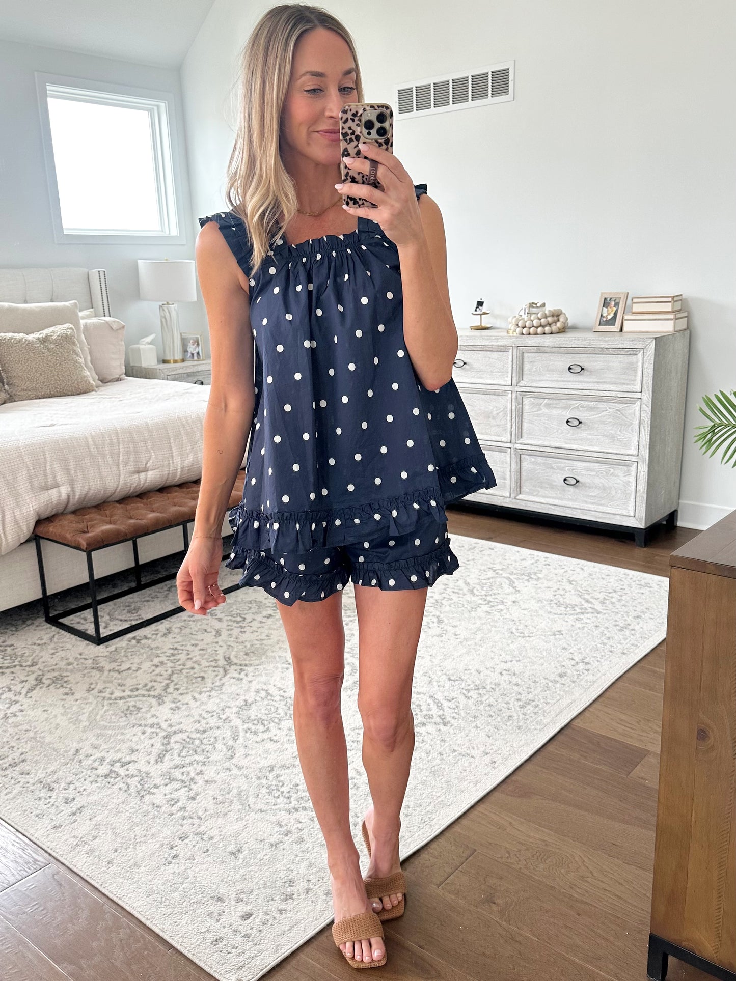 Polka Dot Set- Navy