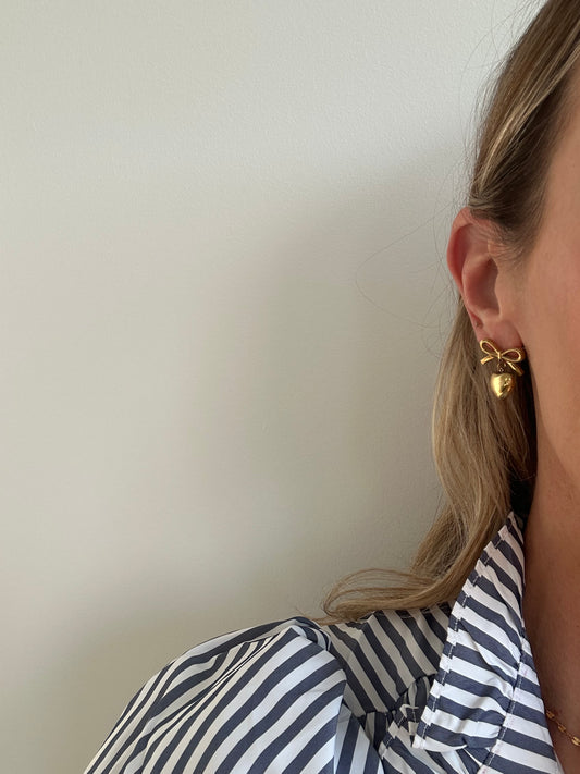 Bow & Heart Earrings