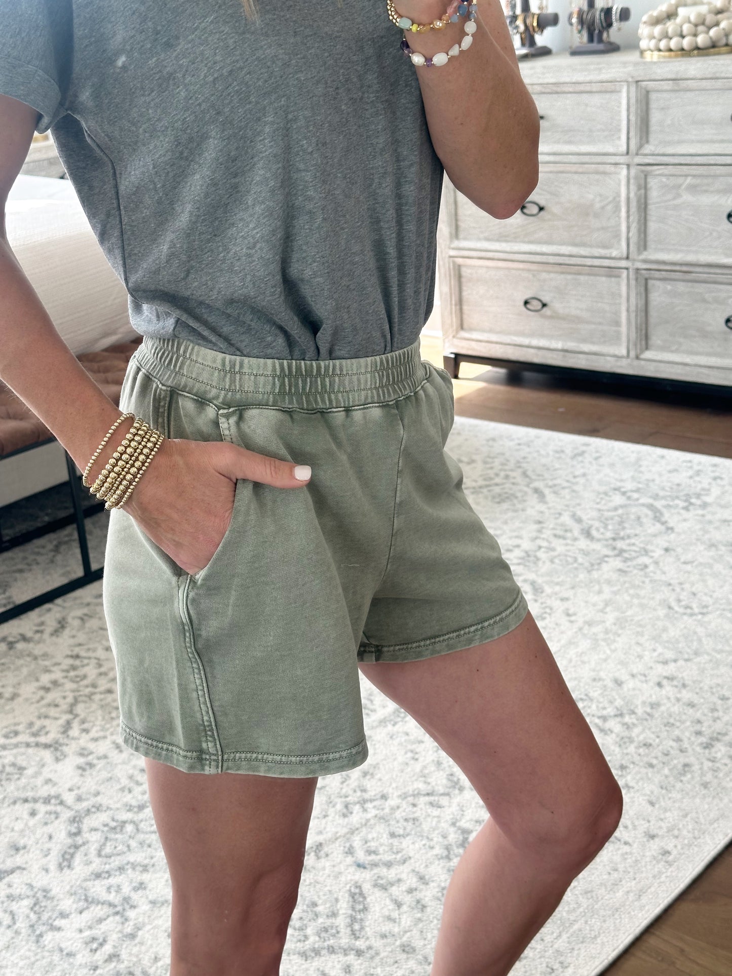 Soft Shorts- Sage