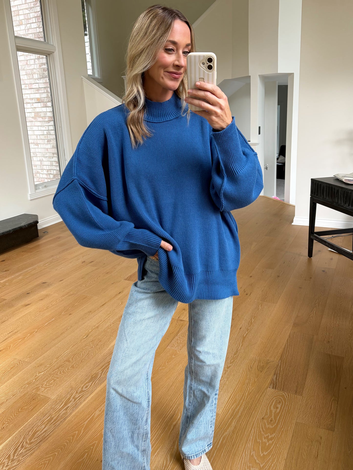 Oversized Sweater-Royal Blue