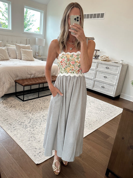 Floral Top Maxi Dress