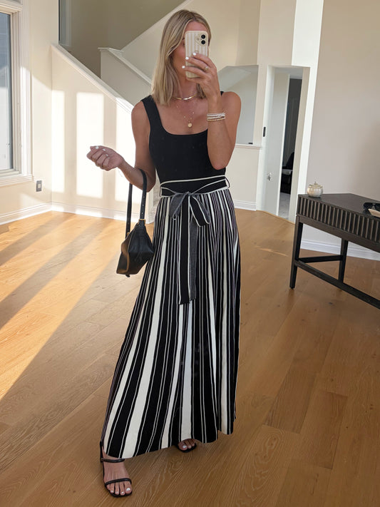 Black & Ivory Tank Dress