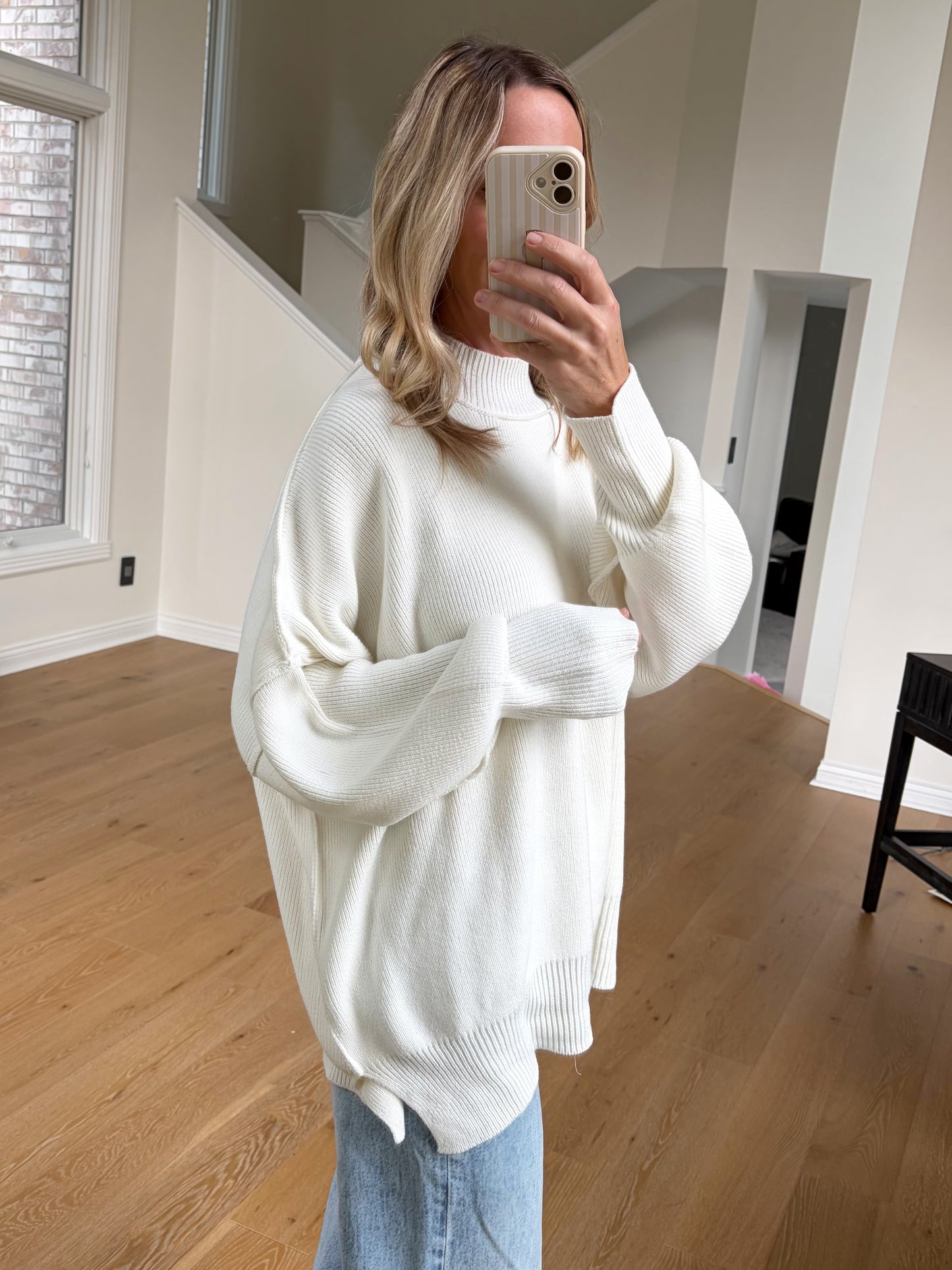 Oversized Sweater-Ivory