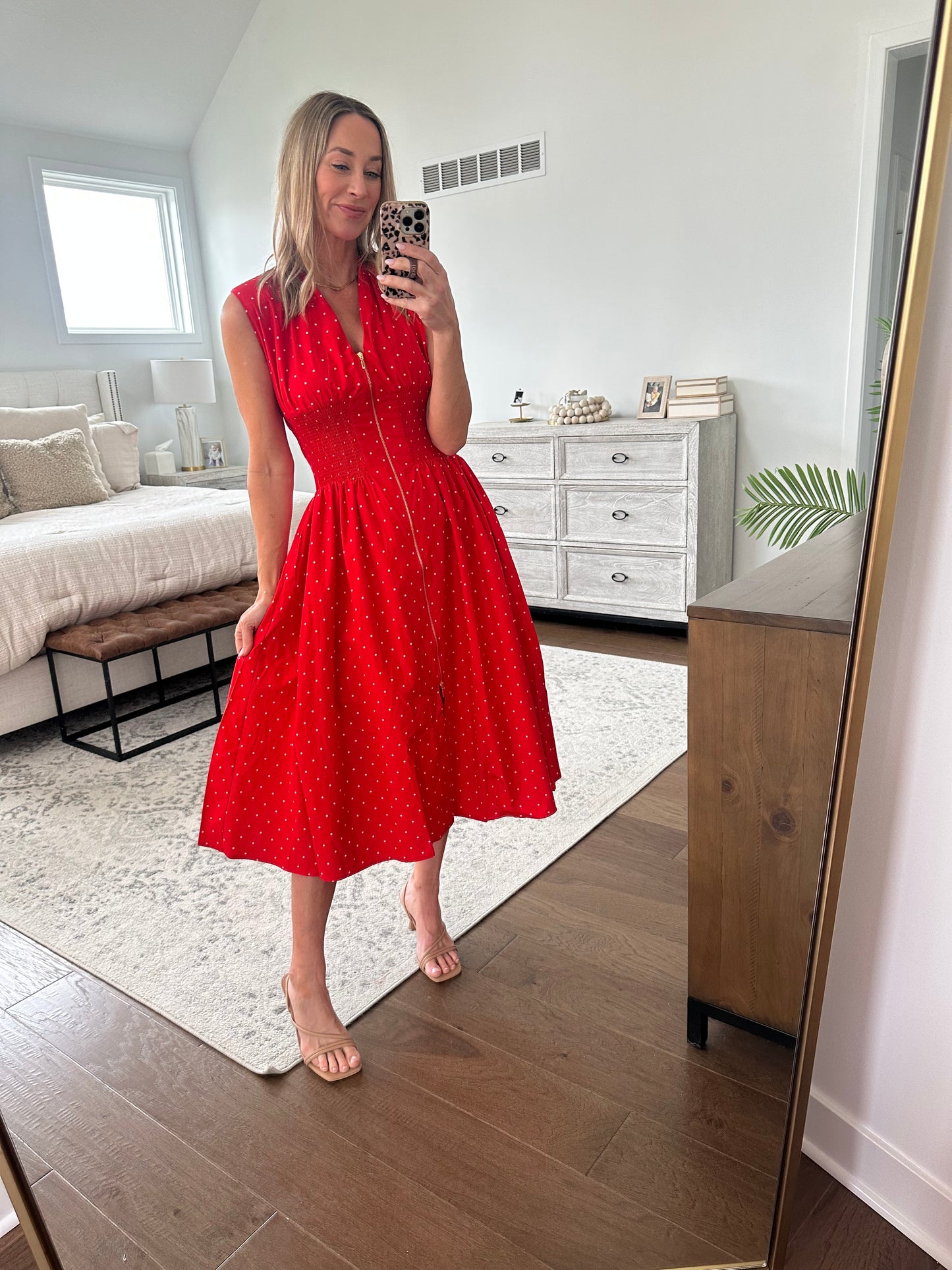 Red Polka Dot Midi