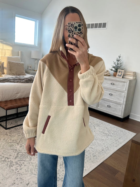 Two Tone Fleece- Taupe