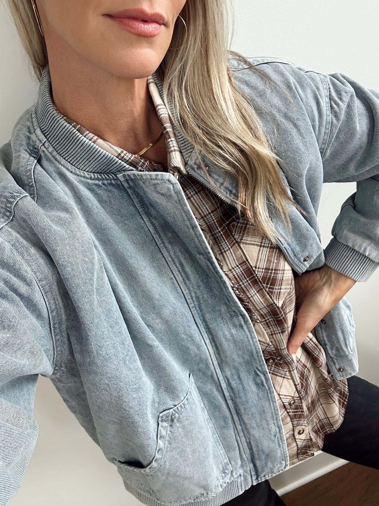 Denim Bomber Jacket
