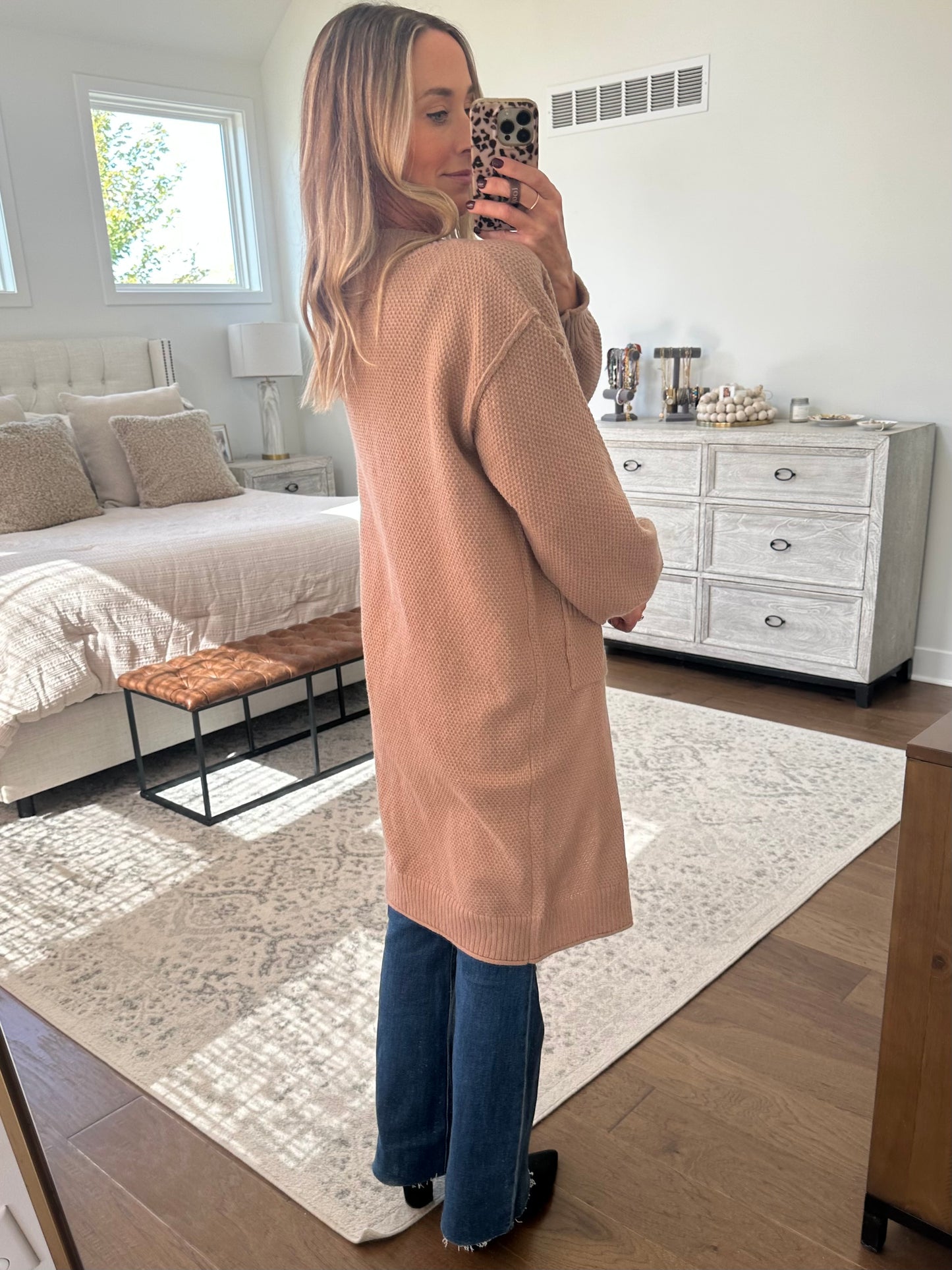 Long Camel Cardigan