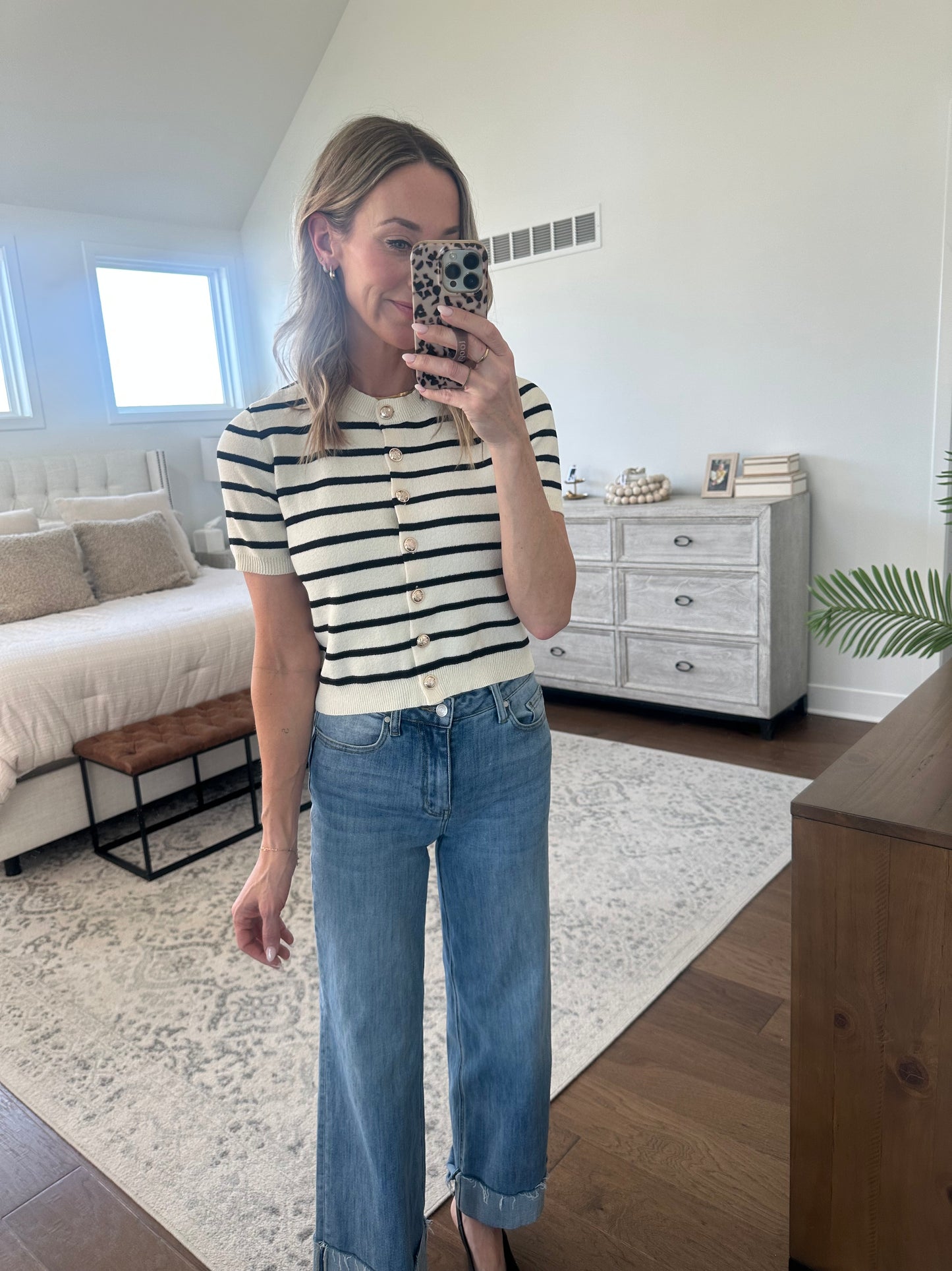 Striped Knit Cardigan