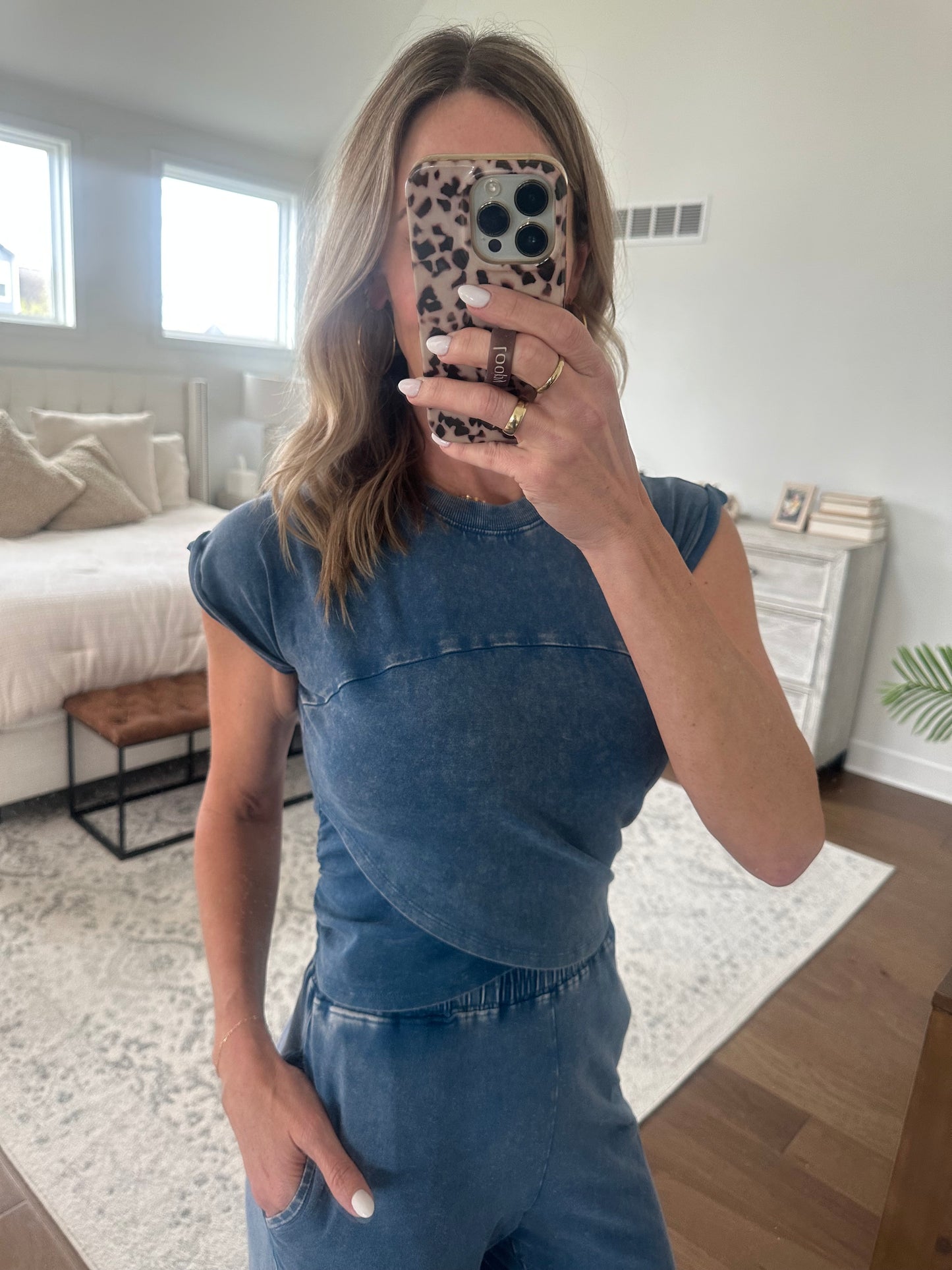 Short Sleeve Set- Blue