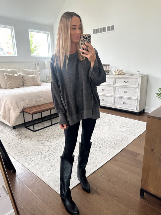 Charcoal Soft Long Sleeve