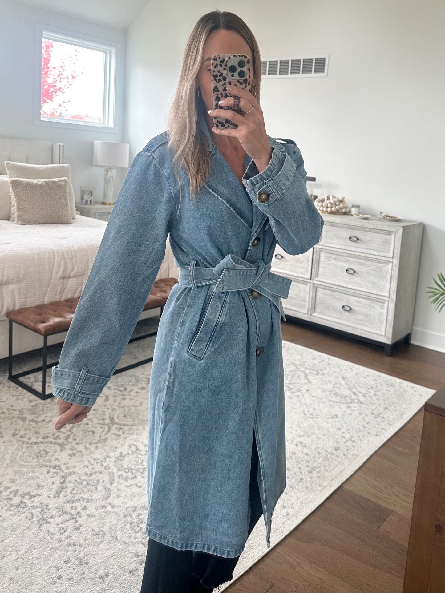Denim Trench Coat