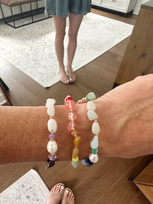 3 Layer Stone Bracelet